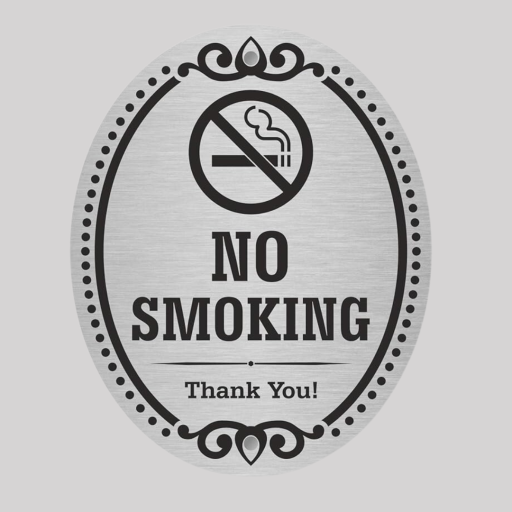 Classy No Smoking sign