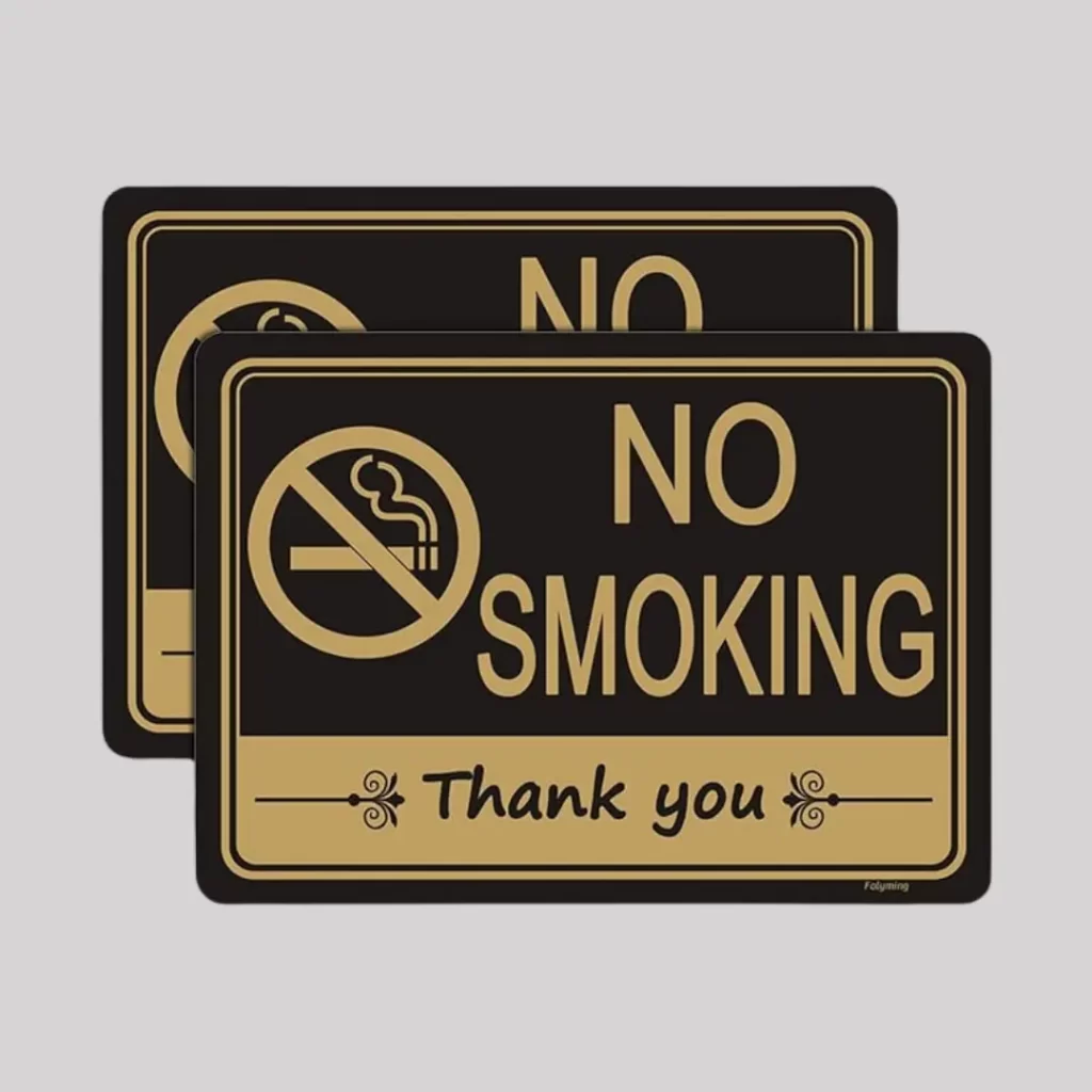classic no smoke sign