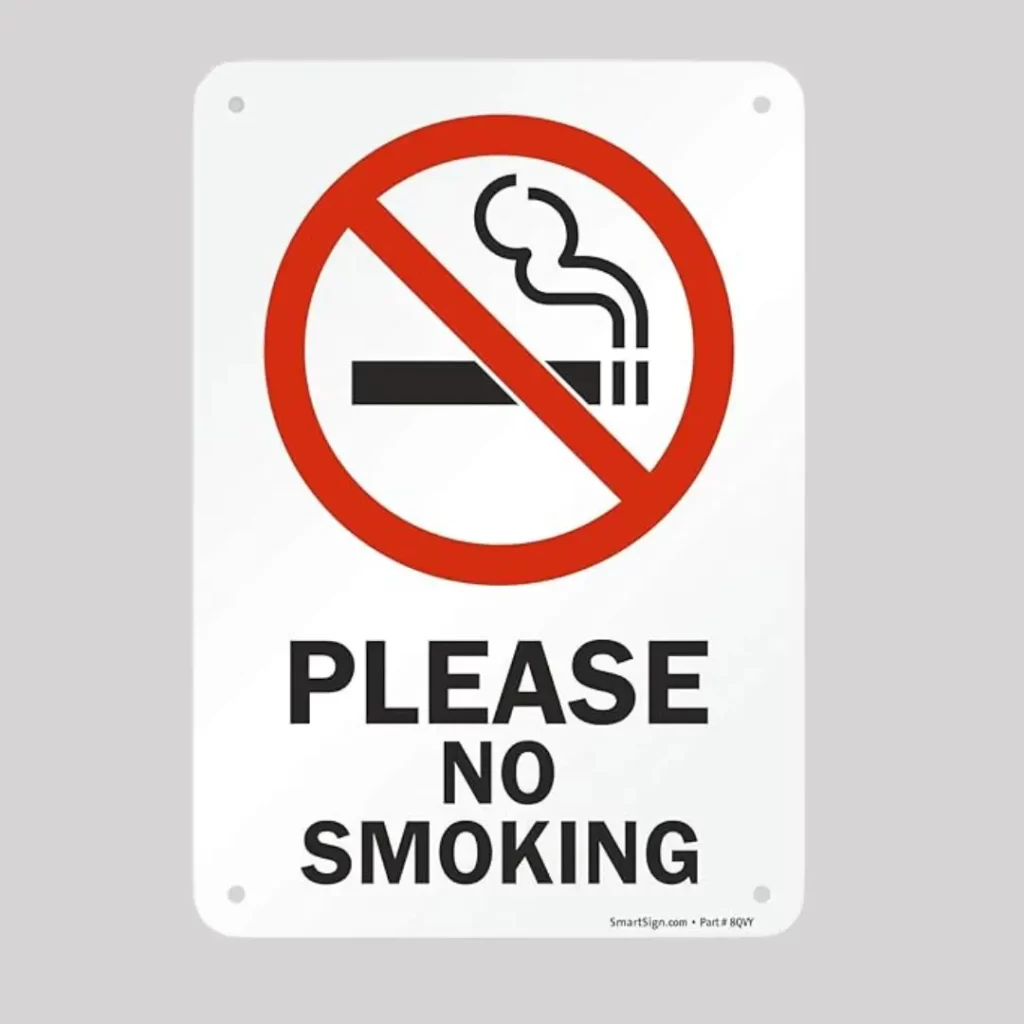 No smoke sign